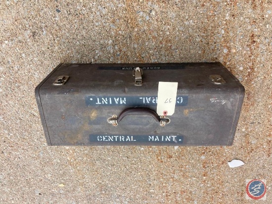 Kennedy K24 tool box with corded B&D Hole shooter drills
