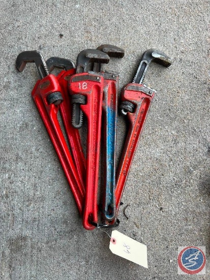 5ea18in pipe/valve wrenches various mfg