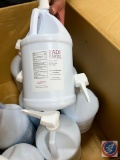18 cases with 30ea 32oz hand sanitizer, 18ea 1gal containers of 75% alcohol hand sanitizer