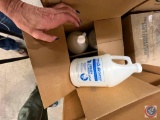 3 partial cases of thermometers each case has approx 72 each, 4 cases of 4ea 1gal lotion soap, 3