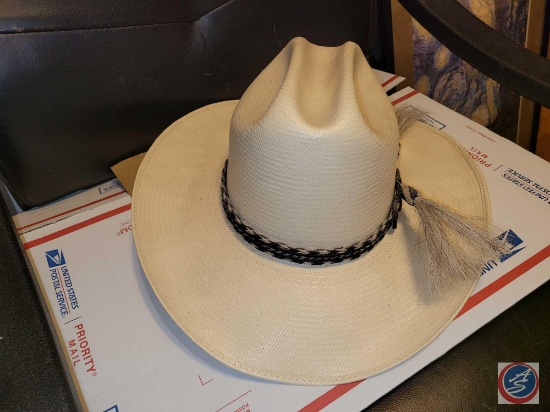 7 1/2 wrangler sheepskin leather hat