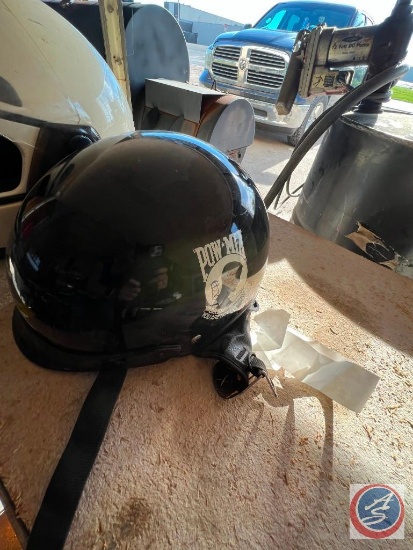 2 motorcycle helmets half helmet medium, full face size medium