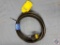 9' 110V 12/3 cable, one end 3 wire turn lock connector