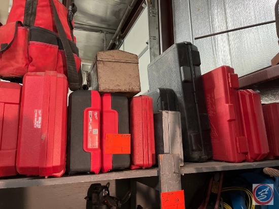 Empty tool containers, empty tool bags, empty toolbox