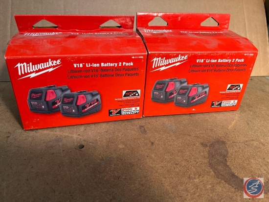 (2) Milwaukee 18 V LI-ON battery 2 pack