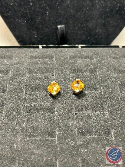 Orange Topaz Earrings