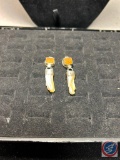 Sandstone and Shell Earrings