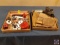 Military gas mask, tool pouch, hole saws, drill bits, plastic pipe cutter...