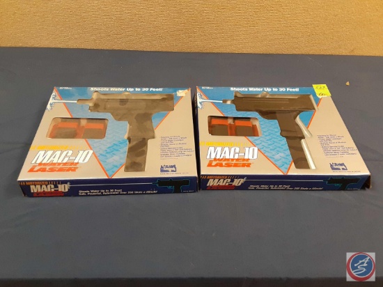 (2) Larami Mac-10 Water Laser battery operated (shoots water up to 30ft. - in original box)