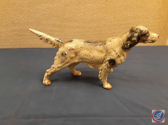 Vintage Cast Iron Hunting Dog Doorstop Setter Pointer or Spaniel