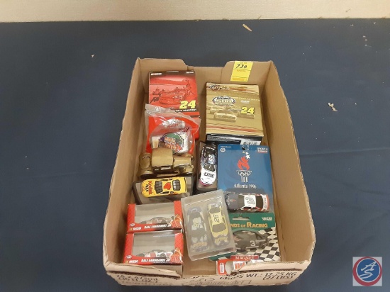 Assortment of collectible cars, Atlas #3 Magnet, Kellog's Pull 'N Go, Trevco Collectible Ornament