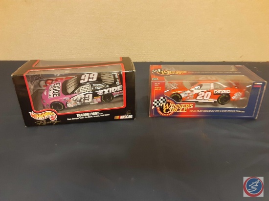 Hasbro winners circle #20 1/24 scale die cast car and Hot Wheels Mattel #99 1/24 scale die cast car