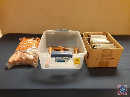 Coin Wrappers preformed in a bag, Chisel handles, CD's (see photo for titles)
