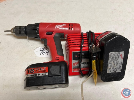 Milwaukee cordless...Hammer Drill 1/2in.. - 0524-20 and...Milwaukee charger power-plus w/battery