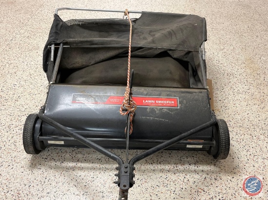 Ohio Steel Lawn Sweeper 42in. sweep path 22cu. ft. capacity hopper ( Note: Tear in hopper bag)