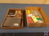 Combination wrenches, ratchets, drill bits, double end scribe, swivel end wrenches, Craftsmen