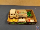 Vintage Structo 24 Hour Towing Service Truck, Vintage Tonka mini econoline red pickup, Vintage