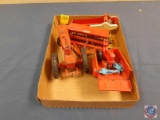 Tru-Scale (toy tractor, manure spreader, pickup bed trailer, grain drill)