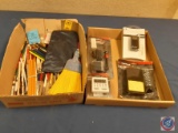 Radio Shack items - AM/FM digital pocket radio, electronic and hobby soldering kit, soldering iron