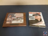 Dale Earnhardt Five Time Winston Cup Champion Plaque and Hard Cover Book w/jacket cover NASCAR #3