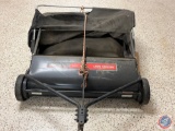 Ohio Steel Lawn Sweeper 42in. sweep path 22cu. ft. capacity hopper ( Note: Tear in hopper bag)