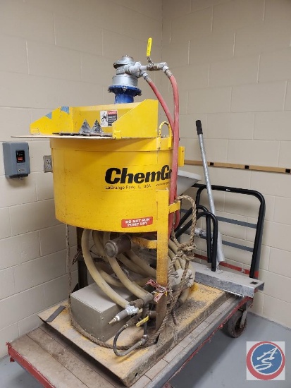 ChemGrout model CG-550P is a skid mounted, air powered grout machine.continuous operation of mixing