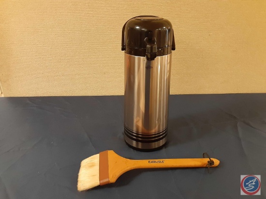 (1) Coffee Dispenser Air Pot stainless steel, (1) Chef Basting Brush