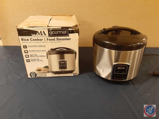 Aroma Electric Rice Cooker/Food Steamer...(note: dent on side of cooker)