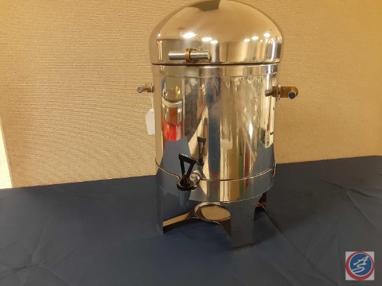 Coffee Urn hinged dome cover w/chafing fuel stand