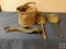 Vintage Military Belt, Work Bucket, Shovels