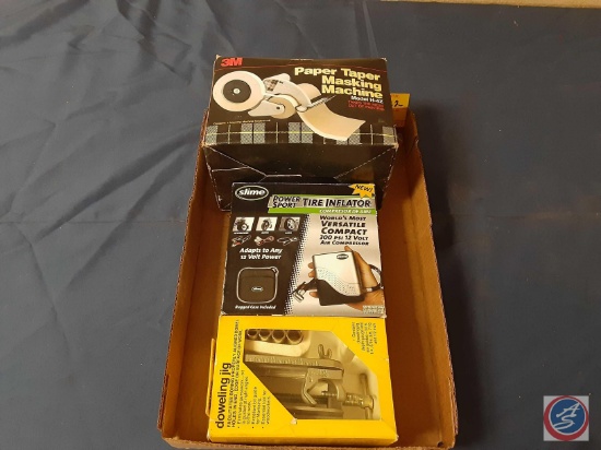 Doweling Jig, Paper Tape Masking Machine, Slime Tire Inflator