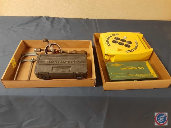 ARk-Les Switch Corp Quick Connect Terminal Kit, PowerMate Cord Reel, Hacksaw, Craftsman Socket Set