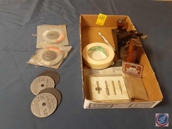 Central Pneumatic Cut-Off Tool Blades, Router Bits, Wedges, Vintage Wood Plane