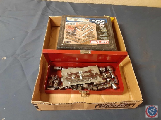 Craftsman Ignition Tool Set, Assortment of Swivel Sockets, Vintage Craftsman 55PC Ratchet Set Metric