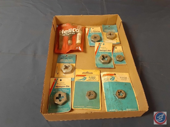 HeliCoil Thread Repair Kit, Assortment of Hexagon Dies