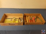 Tile Nippers, Pipe Wrench, Tin Snips, Tack Hammer, Irwin Wood Drill Bits, Vintage Stanley...#59