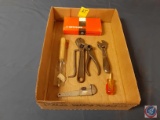Mitutoyo...Micrometer, Vintage Crescent Wrenches, Offset Screwdriver, Vintage Pinchers