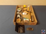 Vintage Wood Plane, Taps, Tape Measure, Screw Guide Set, Hex Keys, Anchor Handy Wire, Sears Screw