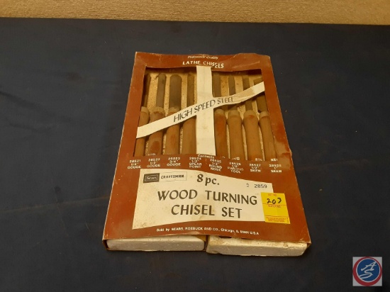 Vintage Craftsman 8pc. Wood Turning Chisel Set - 2859