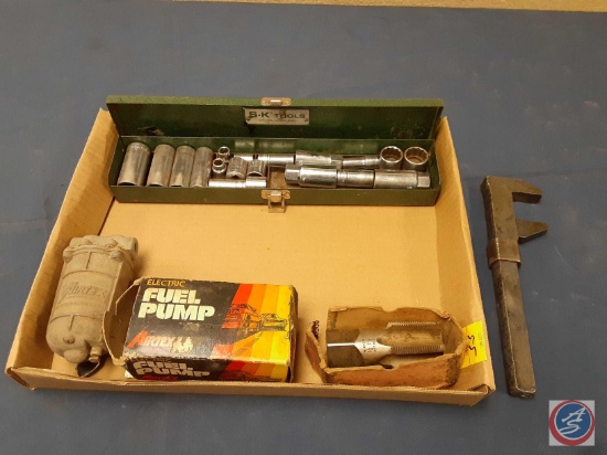 Vintage Hande...Tool Pat'd Sept 20, 1921, S & K Sockets in Metal Box, AirTex Fuel Pump, Winter Tap..