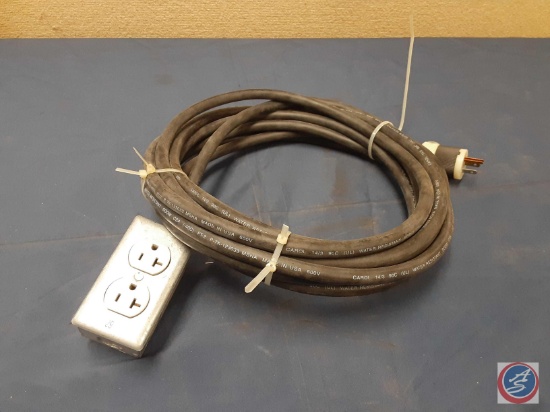 Extension Cord 14/3 w/2 -outlet plug (approx 25ft)...