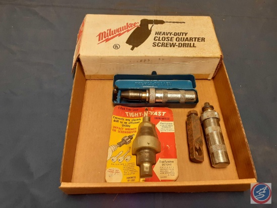 Milwaukee Electric Screw Drill 3/8in. 0380-1,...Vintage Buffalo Impact Driver (in metal