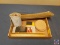 Assortment of Sandpaper and Sandpaper Block, Paint Stir Sticks