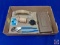 Channel Lock, Engineer Compass, RW Punch No. 5 Jr. in Metal Case, Hand Sander