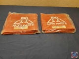 (2) Vintage Big A Auto Parts Fender Covers