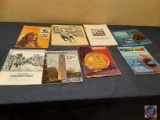 Assortment of Nebraska Land Magazines, Golden Book of Indian Stamps, Nebraska in the Making