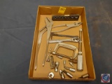 Metric Socket Set in Metal Box, Pliers, Ratchet, Channel Locks, C-Clamp, Swivel Sockets, Yankee