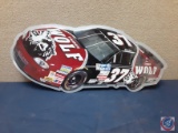Nascar Racing Embossed Metal Sign Wolf #37 Monte Carlo - 23in. x 9in