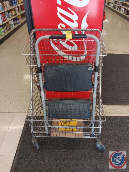 Step stool and dual basket cart