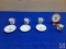 (4) mini collector cups and saucers Fort Henry Baltimore, Gettysburg PA 1863, St Louis Cathedral New